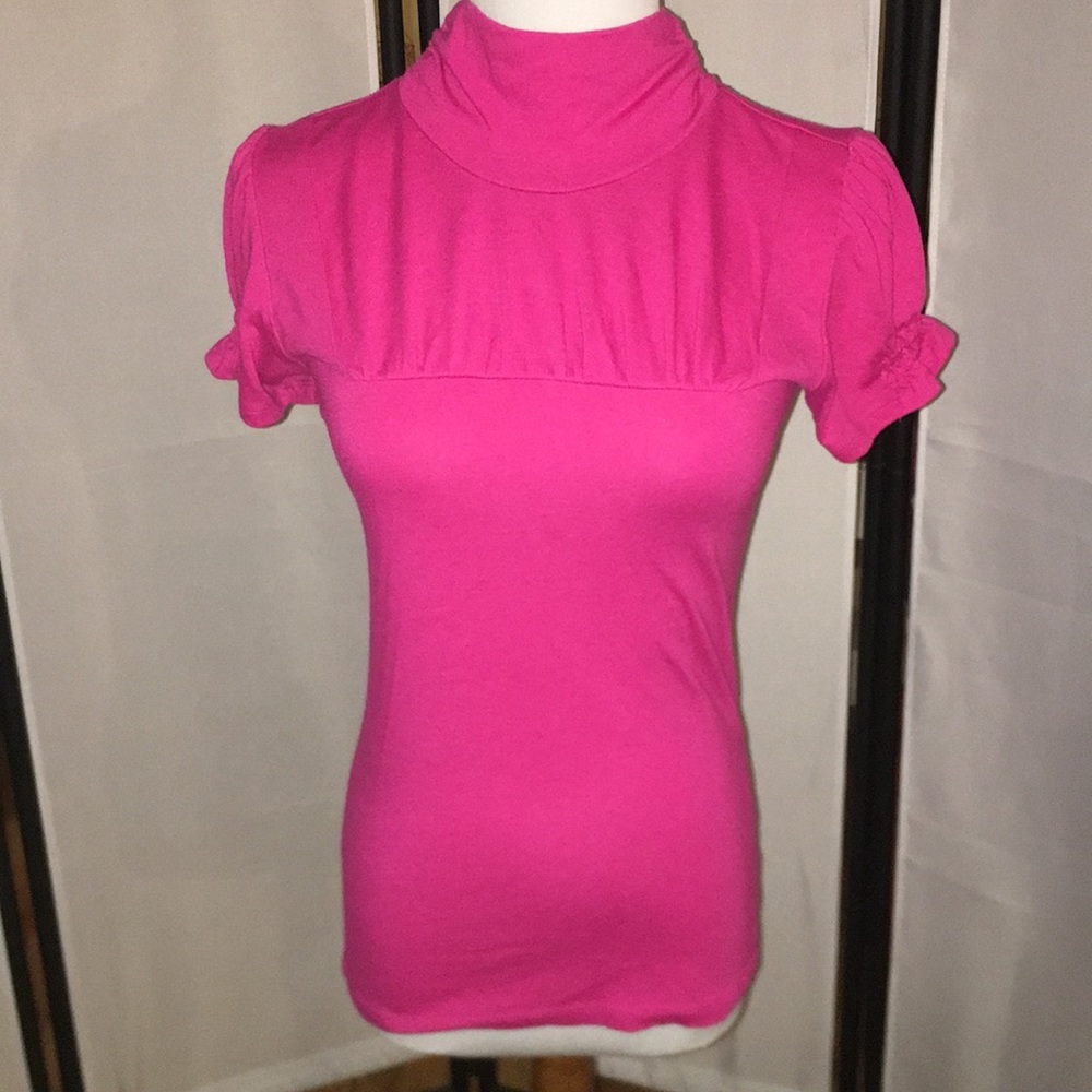 Fuchsia Blouse High Neck